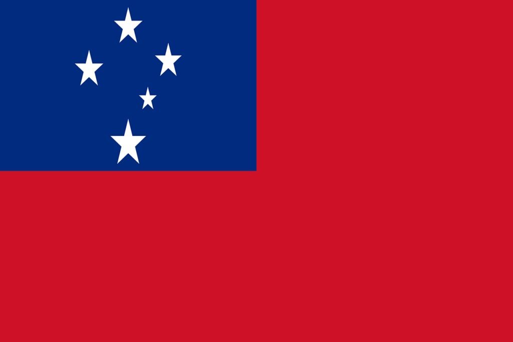 samoa, flag, national flag