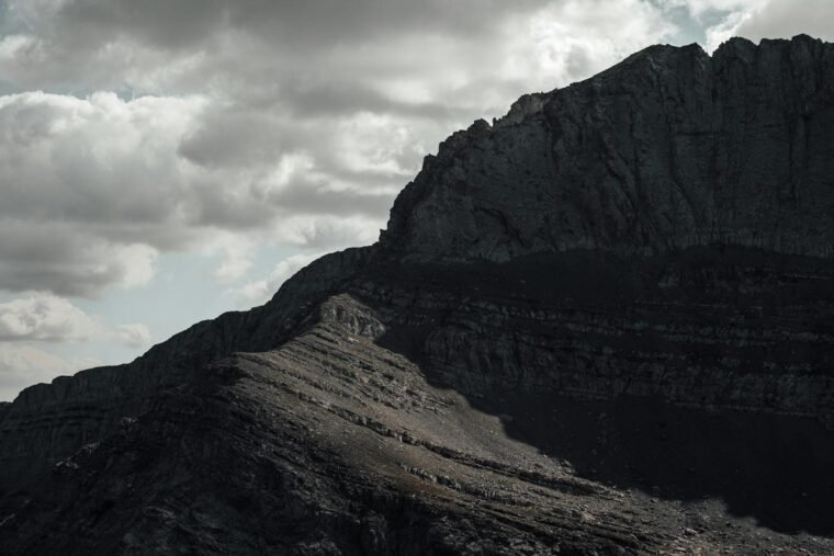 Rocky Barren Slope of Mount Olympus in Greece