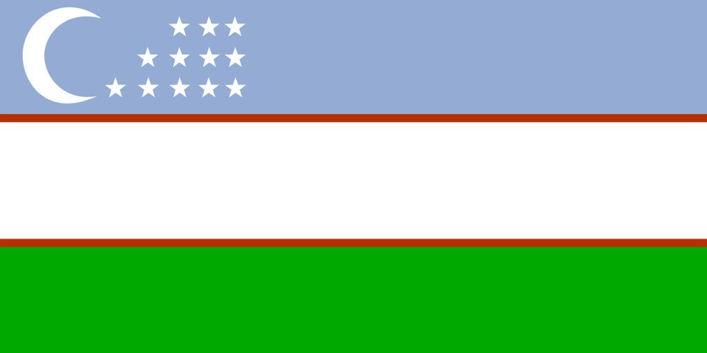 uzbekistan, flag, asia