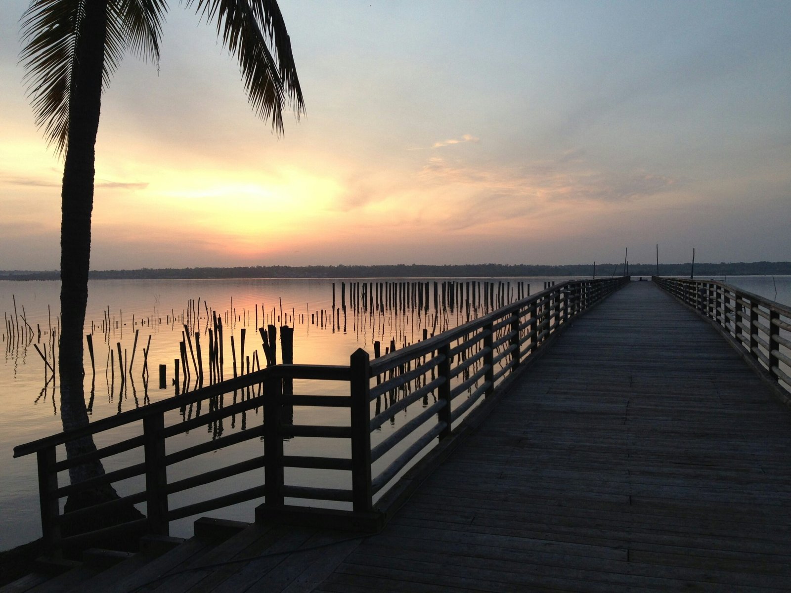 brown bridge on sunrise