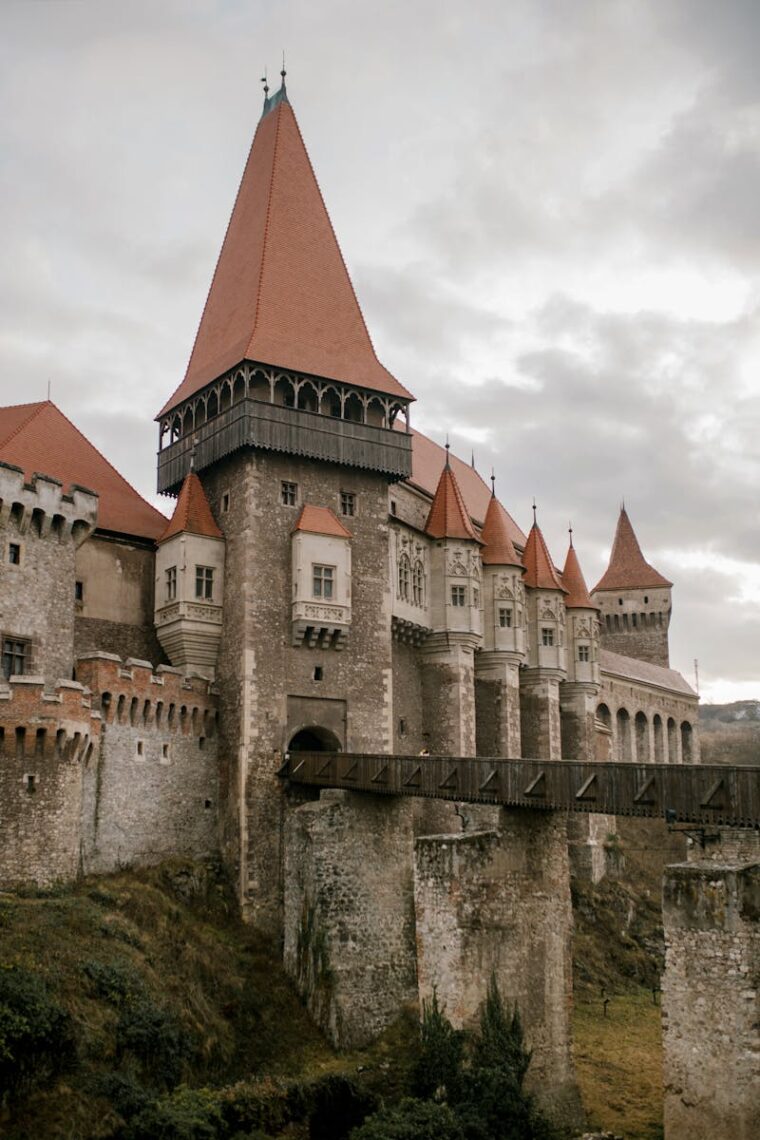 Explore the grandeur of Corvin Castle, a stunning medieval fortress in Romania.